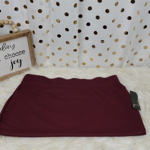 GNW Pull On Solid Burgundy Skirt